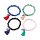 Imitation Gemstone Acrylic Stretch Charm Bracelets BJEW-JB06318-1