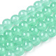 Backen gemalt Nachahmung Jade Glas runden Perle Stränge DGLA-Q021-6mm-22-A-1