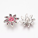 Alloy Rhinestone Snap Buttons X-SNAP-T001-06A-2
