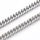 304 colliers de chaîne à maillons cubains taillés en diamant en acier inoxydable NJEW-JN03368-03-2