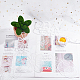Wadorn 40 pz 10 stili di fiori e farfalle e fogli di tela in rete di plastica esagonale DIY-WR0003-49-4