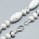 Natural Howlite Beaded Necklaces NJEW-S388-11-2