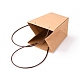 Sacs-cadeaux trapézoïdaux en papier kraft avec poignées en plastique CARB-P007-A04-A-4