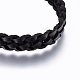 Кожаные браслеты плетеного шнура BJEW-E345-05A-2