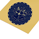 Самоклеящиеся наклейки с тиснением золотой фольгой DIY-WH0219-016-4