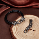 Unicraftale 2 set 2 stili 304 anelli per cancelli a molla in acciaio inossidabile o anelli in stile tibetano argento antico anelli testa di lupo anelli testa di drago fermagli per estremità del cavo creazione di bracciale in pelle per la creazione di gioielli STAS-UN0041-77-2