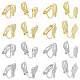 SUPERFINDINGS 16Pcs 8 Style Alloy Clip-on Earring Findings FIND-FH0008-05-1