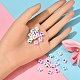 304pcs 8 couleurs perles acryliques opaques blanches MACR-YW0001-92-6