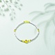 Mauvais œil en résine et bracelet extensible en perles acryliques pour femme BJEW-JB08609-02-2