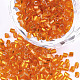 ガラスシードビーズを等級分けする  六角形（ツーカット）  銀並ぶ  ダークオレンジ  1.5~2.5x1.5~2mm  穴：0.8mm  約2100個/袋  450 G /袋 SEED-S022-04A-06-1
