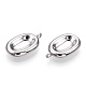 Rhodium Plated 925 Sterling Silver Charms STER-T004-56P-3