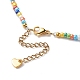 Sakura-Anhänger-Halskette aus Legierungs-Emaille NJEW-JN04052-7