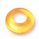 透明なアクリルパーツ  ドーナツ  オレンジ  20x6mm  穴：9mm  約375個/500g TACR-S144-51D-1