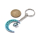 Stainless Steel Hollow Moon Keychains KEYC-JKC00584-03-3