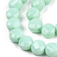 Chapelets de perles en verre opaque de couleur unie GLAA-N052-06-A12-3