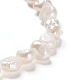 Fili di perle di perle d'acqua dolce coltivate naturali PEAR-I004-08B-4