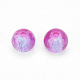 Due perle di vetro tono crackle X-CCG-Q002-4mm-M-2