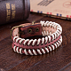 Casual Unisex Braided Leather Bracelets BJEW-BB15591-6