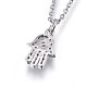 304 Stainless Steel Pendant Necklaces NJEW-L146-08P-2