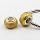 Lamina d'oro fatti a mano perle di vetro europeo LAMP-MSMC003-12-2