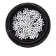 スプレー塗装ブラスカボション  ネイルアートの装飾の付属品  ミックスクリスマススノーフレーク  ホワイト  5x4.5x0.1mm  約0.9g/ボックス MRMJ-Q072-02-1