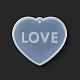 Coeur en silicone avec moules pendentif amour mot creux DIY-C061-05A-4