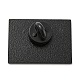 ワードダーリンエナメルピン  バックパックの服用の黒の合金バッジ  長方形  22x30x1.8mm JEWB-F031-03C-2