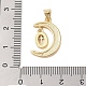 Кулон из латуни с прозрачным кубическим цирконием KK-I712-49G-04-3