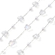 Cadenas de cuentas de perlas de imitación de plástico ABS y mariposas de vidrio hechas a mano CHC-R135-15P-1