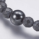 Colliers de perles de mala en hématite synthétique non magnétique NJEW-K096-11D-2