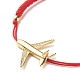 Airliner brass micro pave cubic zirconia airliner link pulsera para chica adolescente mujer BJEW-JB07038-4