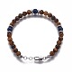 Bracelets de perles rondes en pierres mélangées naturelles et synthétiques BJEW-L648-09-2