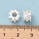 Perles de placage en laiton avec zircone cubique de micro pave KK-F866-07S-4