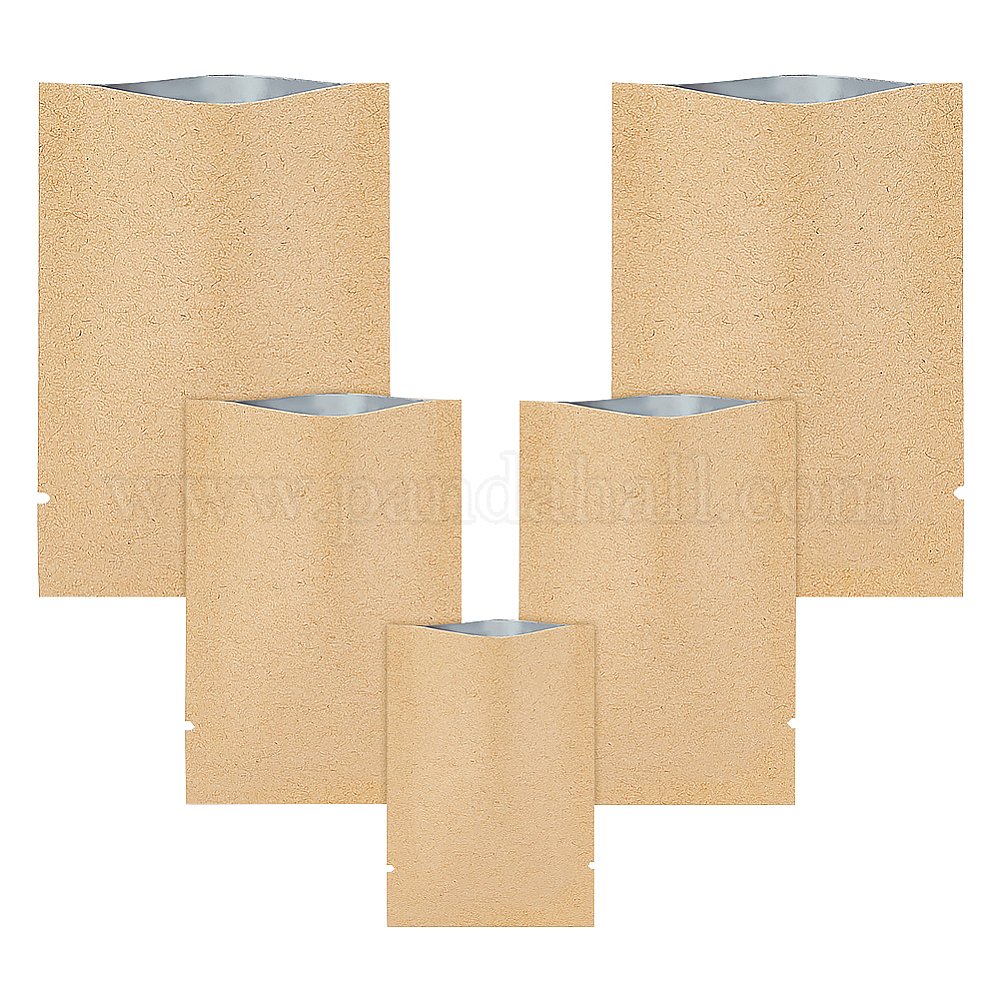 Shop PandaHall 140 Pack Open Top Kraft Mylar Bags 3 Size Double Sided
