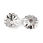 Platinum Iron Flower Bead Caps 5x1.5mm, Hole: 1mm, about 330pcs/10g