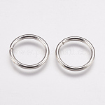 Iron Open Jump Rings, Platinum, 18x1.5mm, Inner Diameter: 15mm