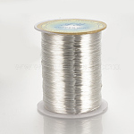 ジュエリー製作用丸銅線  銀色のメッキ  26ゲージ  0.4mm  約2952.75フィート（900m）/ロール