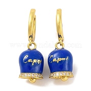 Женские серьги-кольца из латуни и эмали EJEW-U015-25G-D