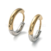 Серьги-кольца Huggie Hoop из двухцветной нержавеющей стали 304 с ионным покрытием (IP) EJEW-A106-02B