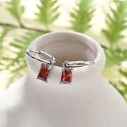 Серьги-кольца из нержавеющей стали 304 с микропаве из кубического циркония STAS-R004-06P-01