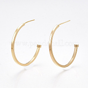 Brass Stud Earrings KK-T038-487G