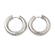Серьги-кольца Huggie Hoop из нержавеющей стали 202 EJEW-O087-08G-P