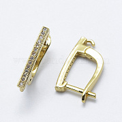 Латунные серьги-кольца с застежкой сзади KK-P140-02G