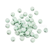 Непрозрачные акриловые бусины OACR-H046-02B