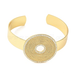 Bracelets en laiton micro pavé de zircone cubique transparente&nbsp;BJEW-M312-08G