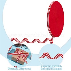 Rubans à rayures en polyester&nbsp;OCOR-WH0045-12B