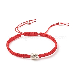 Braccialetto di perline intrecciate con testa di buddha&nbsp;BJEW-JB07711