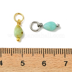 10 Stück 2 Farben natürlicher Chalcedon-Anhänger&nbsp;PALLOY-JF05860-02