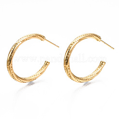Boucles d'oreilles demi-créoles en laiton&nbsp;KK-S356-356-NF