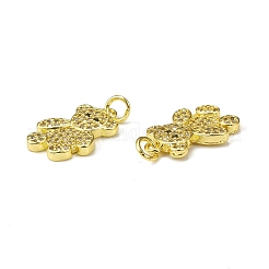 Pendenti in ottone con pavé di zirconi cubici in ottone&nbsp;KK-E068-VB310